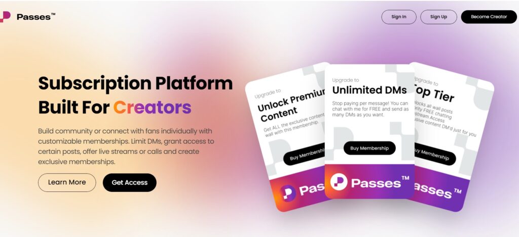 What is Passes.com? Look at Creator Monetization Platform