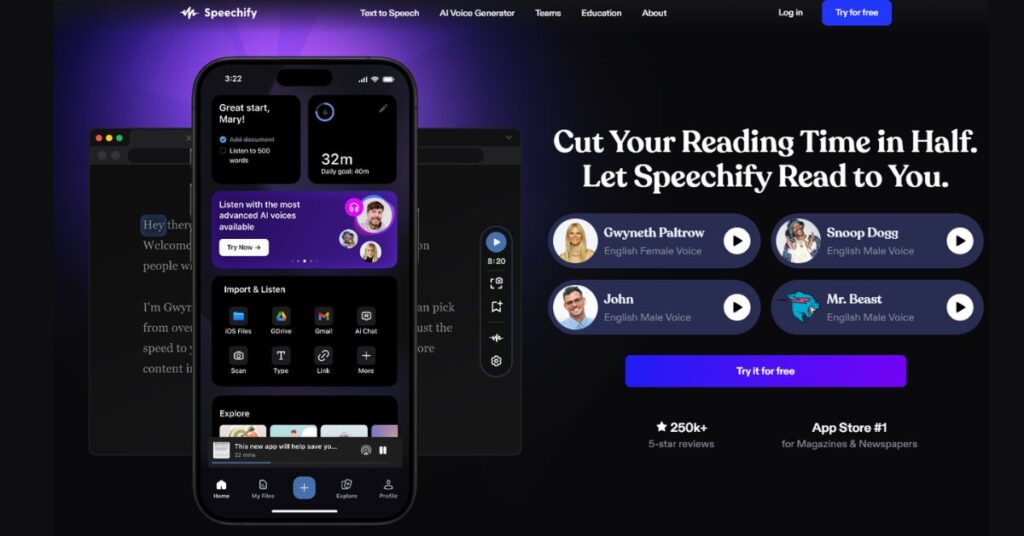 speechify text to speech ai