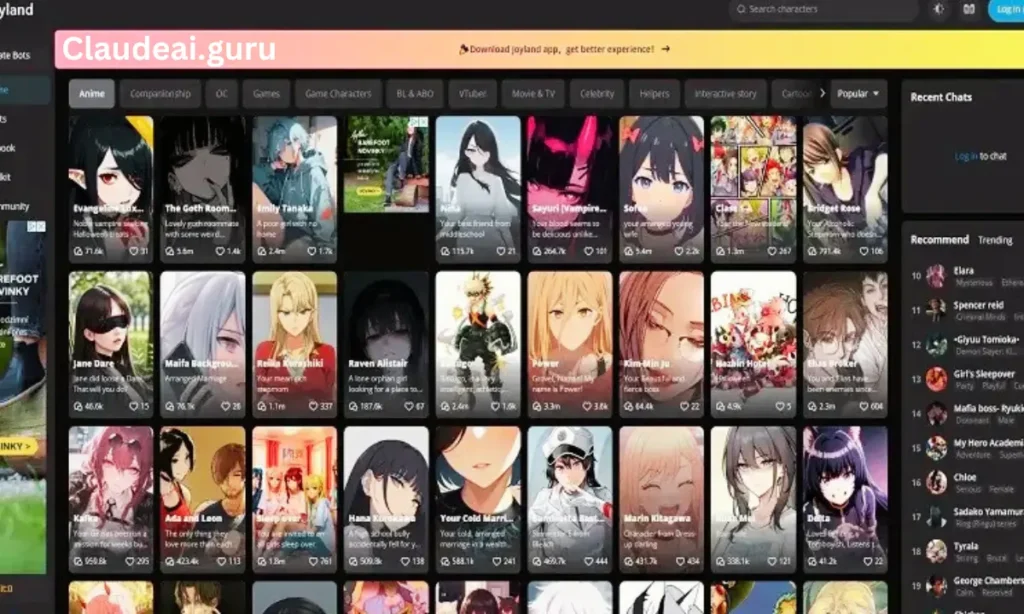Joyland AI Chat with Anime Characters & Build Stories